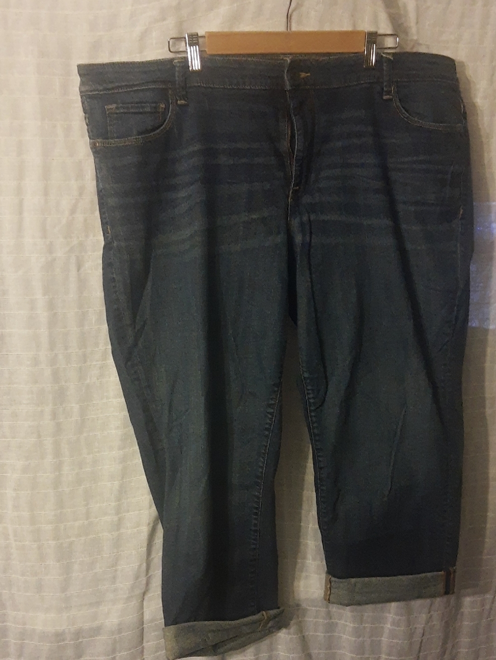 Sonoma Dark Blue Cropped Roll-Cuff Jeans
